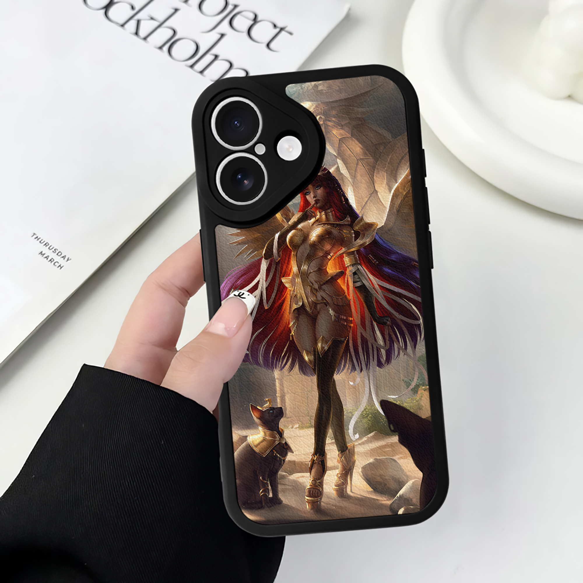 （画像用） 遊☆戯☆王 Yu-Gi-Oh! 【iPhone 16シリーズ対応】シリコンスマホケース（レザー調） 材質：シリコン